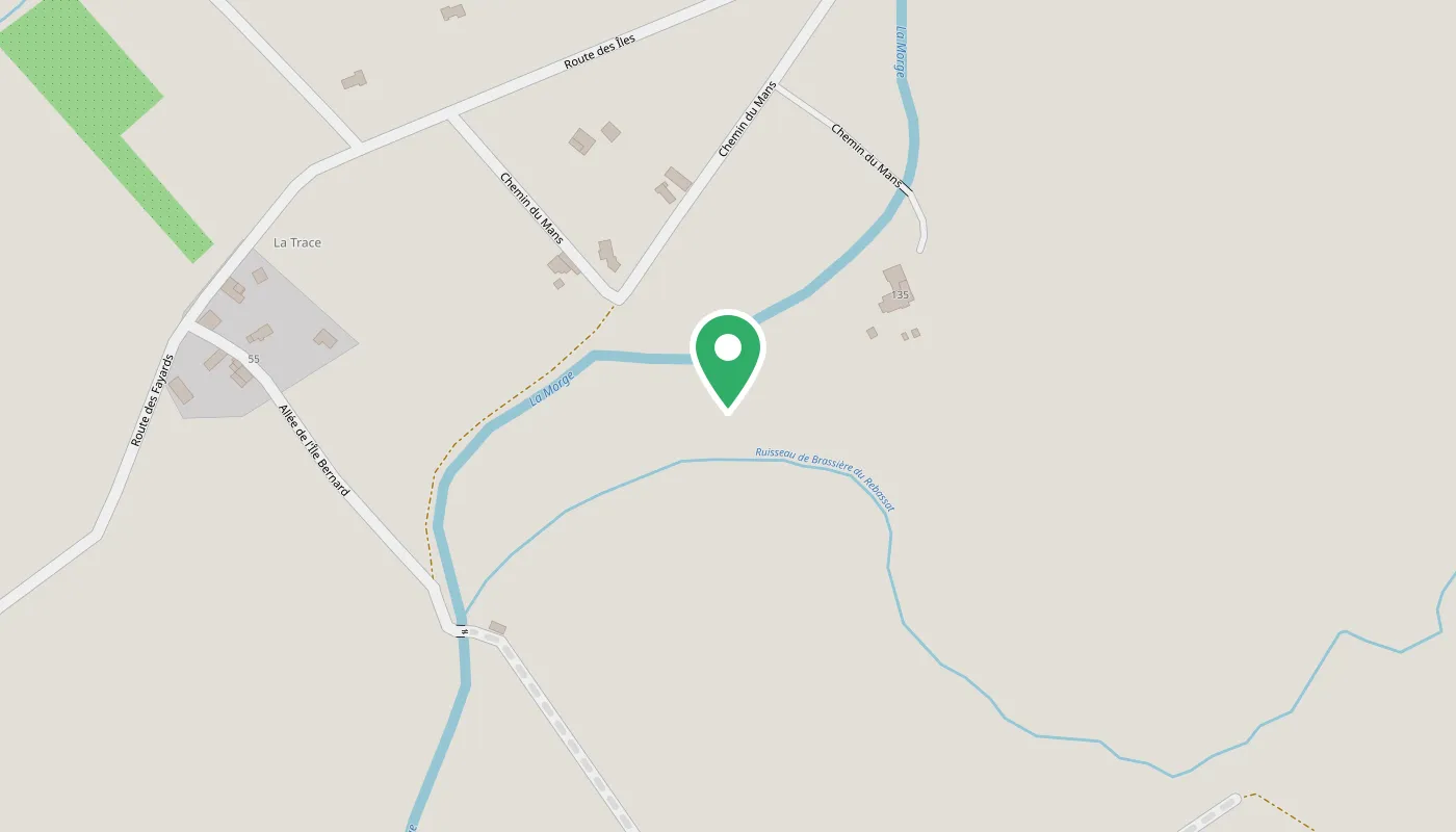 Carte d’accès : la ferme se situe chemin du Mans à Moirans, au bord de la Morge, à l’écart de la route des Îles.